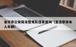 金华市公安局交警支队违章查询（查违章非本人车辆）