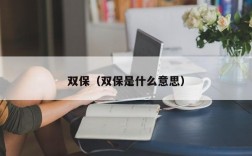 双保（双保是什么意思）