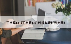 丁字路口（丁字路口几种撞车责任判定图）