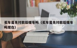 买车是先付款后提车吗（买车是先付款后提车吗现在）